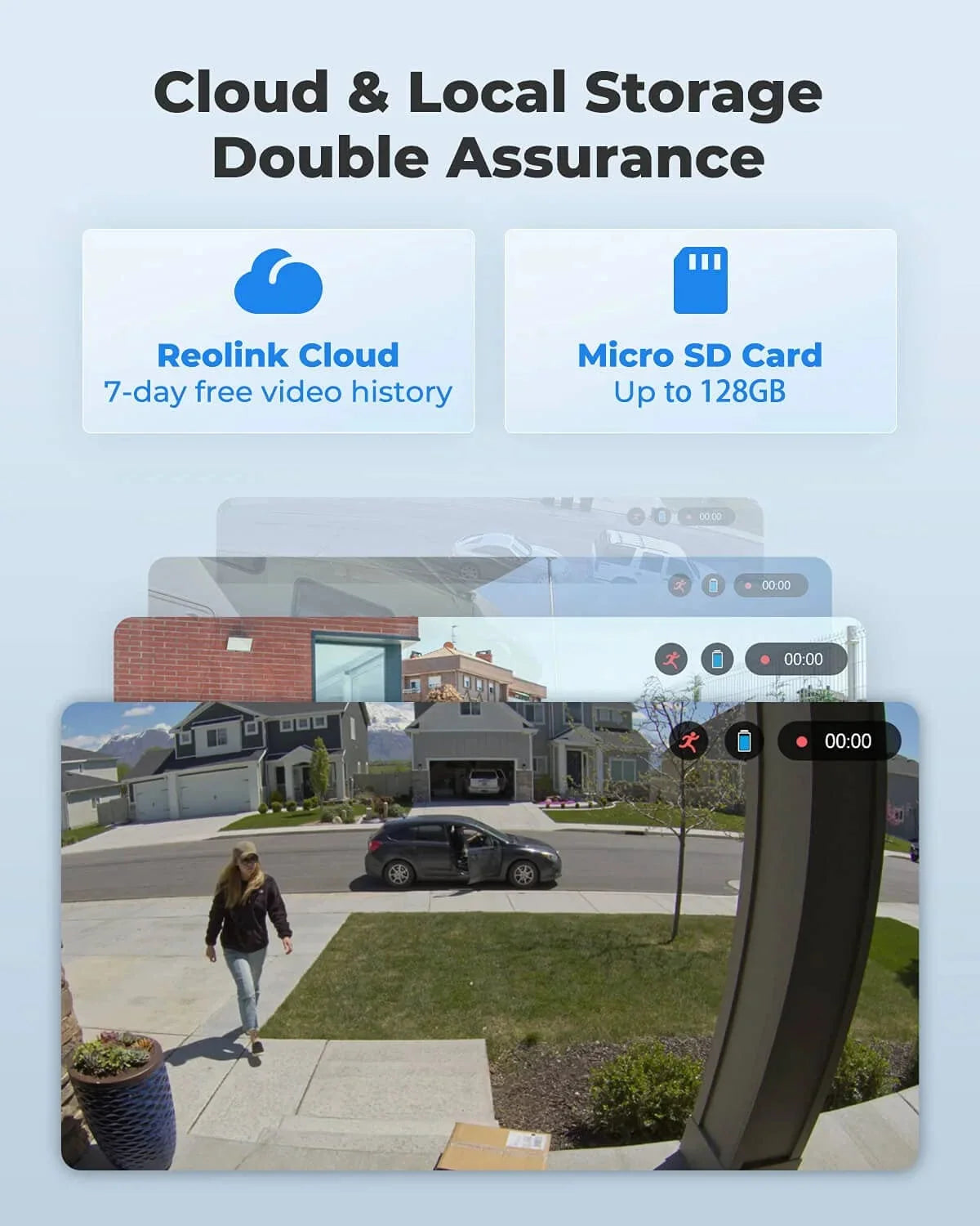 Reolink Outdoor Battery-Powered WiFi Security Camera, 4MP, 2.4/5GHz - Argus 3 Pro
