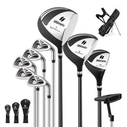 Costway Men's Complete Golf Club Set 10 Pieces With 460cc Alloy Driver