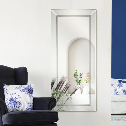 Rectangular Clear Beveled Wall Mirror - 3 Sizes