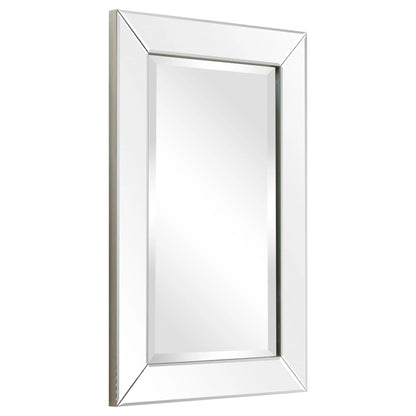 Rectangular Clear Beveled Wall Mirror - 3 Sizes