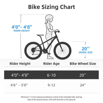 JOYSTAR Lubbock Kids Mountain Bike, 20-inch / 24-inch, Single Speed - Lubbock