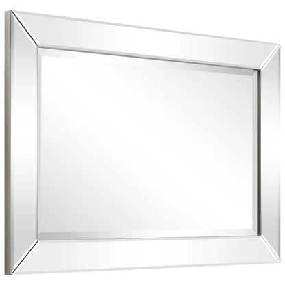 Rectangular Clear Beveled Wall Mirror - 3 Sizes