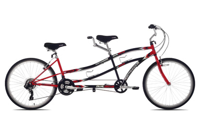 Northwoods 26in 21-Speed Dual Drive Tandem Adult Bike - Red/Black
