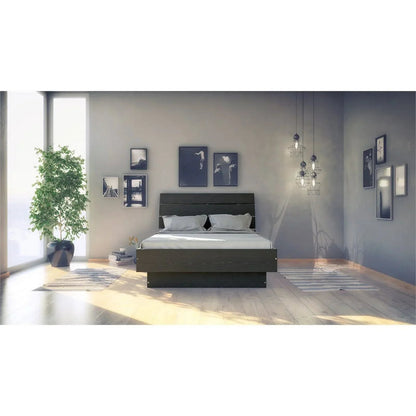 Home Square 2 Piece Furniture Set With Platform Full Bed And 2 Drawer Nightstand