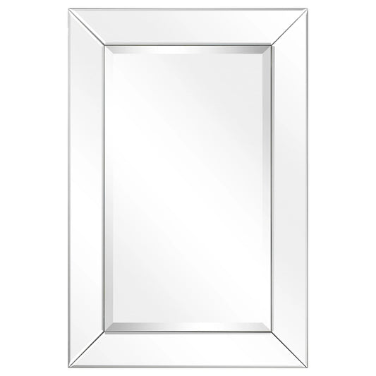 Rectangular Clear Beveled Wall Mirror - 3 Sizes
