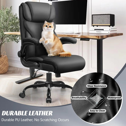 HeroSet Big And Tall Executive Office Chair With PU Leather, 400 lbs Capacity