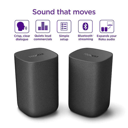 Roku Wireless Speakers 6.1-in 80-Watt Set of 2