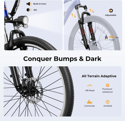 500W Electric Bike With 40-Mile Range And 20 MPH Top Speed - EB5