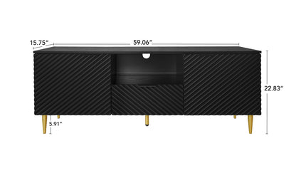 GeeHome TV Stand With Solid Iron Feet