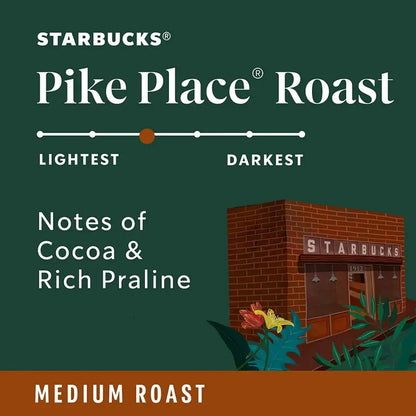 Starbucks Pike Place Roast Medium Coffee K-Cups 96-Count - Keurig Compatible