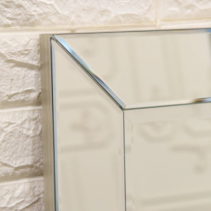 Rectangular Clear Beveled Wall Mirror - 3 Sizes