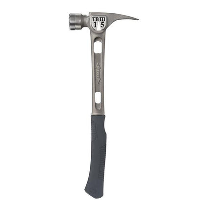 Stiletto 15 oz Ti-Bone III Titanium Hammer With Milled Face Curved Handle - TB3MC