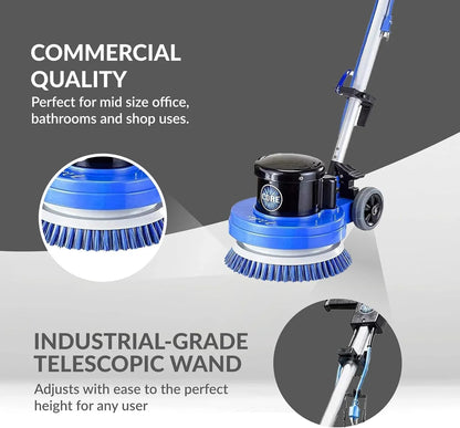 Prolux Core Heavy Duty Commercial 13in Floor Polisher Buffer Scrubber Machine With 5 Pads - Core