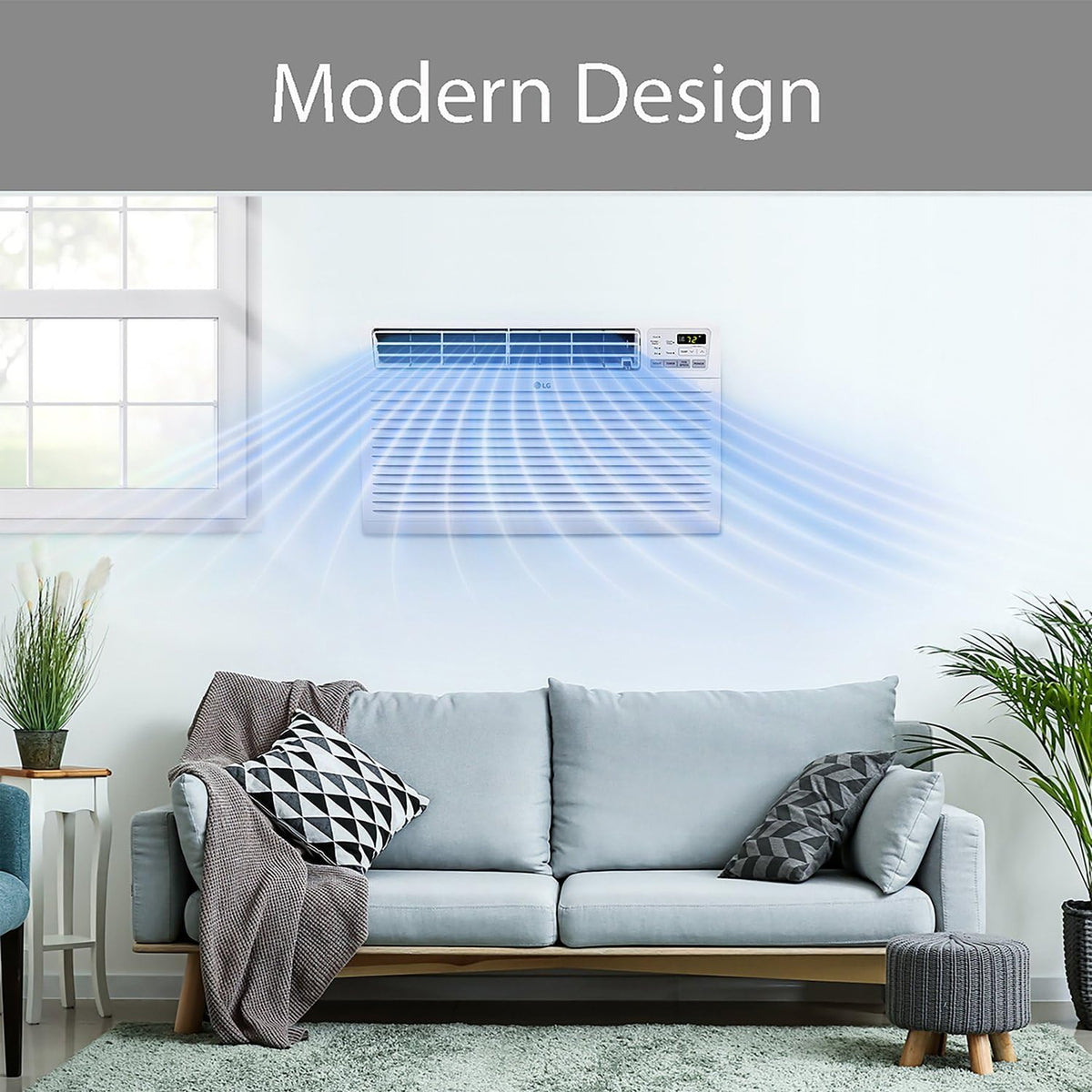 LG 10,000 BTU Through-the-Wall Air Conditioner, 115V, White - Cools Up To 440 Sq. Ft.