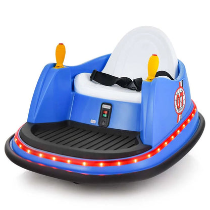 12V Toddler Battery Powered Bumper Car With Dual Joysticks And 360 Degree Spin