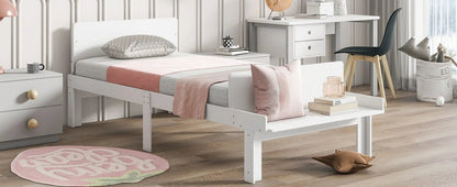 White Twin Bed With Footboard Bench