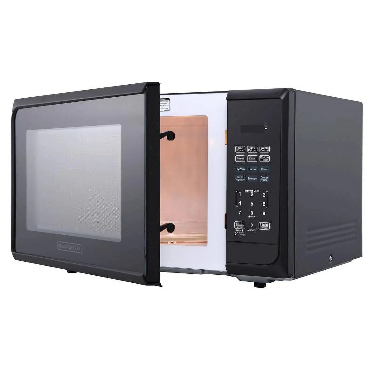 BLACK+DECKER 1.1 Cu. Ft. 1000 Watt Microwave Oven, Stainless Steel - EM031M2CE