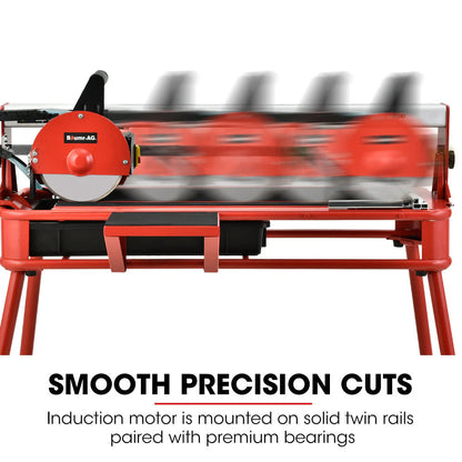 BAUMR-AG 800W Wet Tile Saw With 200mm (8 inch) Diamond Blade And 720mm Cutting Length - BTS210