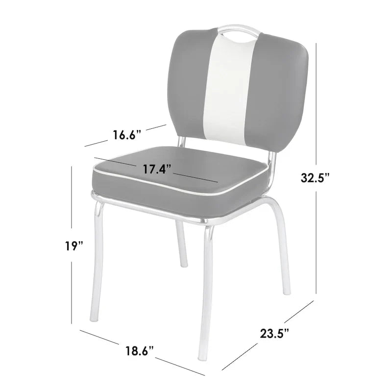 Simple Living 5-Piece Dining Set With Round Table And 4 Chairs - Raleigh Retro