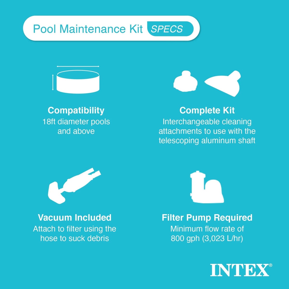 INTEX Easy Set Inflatable Round Pool, 15 ft x 48 in - Filter Pump And Accessories