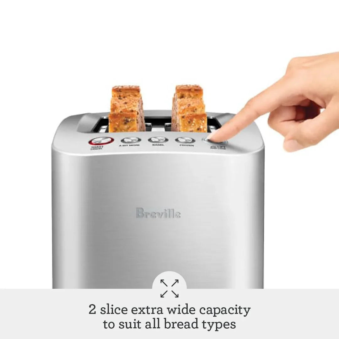 Breville Die-Cast Smart Toaster, 2-Slice, Brushed Stainless Steel