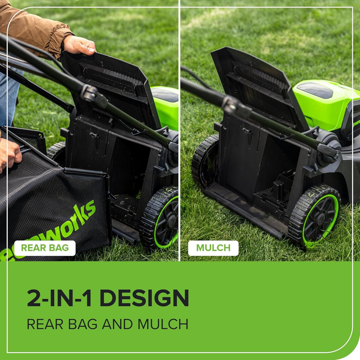 Greenworks Cordless Push Lawn Mower 60V 17in 4.0Ah Battery 3A Charger - 60v-17-push-4-0ah