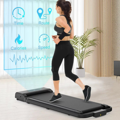 Bigzzia 2-in-1 Under Desk Treadmill, 2.5HP, 6.25MPH, 265 Lb