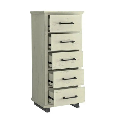 Farmhouse Style 4-Piece Bedroom Set With Dresser, Chest And 2 Nightstands - Farmhouse 4