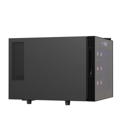 JINJUNYE Countertop Wine Cooler Refrigerator, 12 Bottle, Glass Door