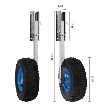 Boat Transom Launching Wheel Set, 12 Inch Wheels, 600 lbs