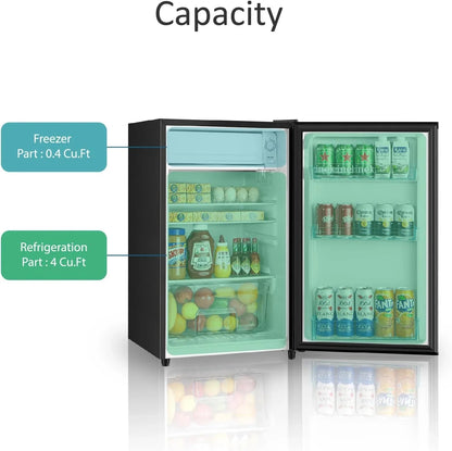 Kcpolre Mini Fridge With Freezer, 3.1 Cu.Ft, Pink - JINXIN85B