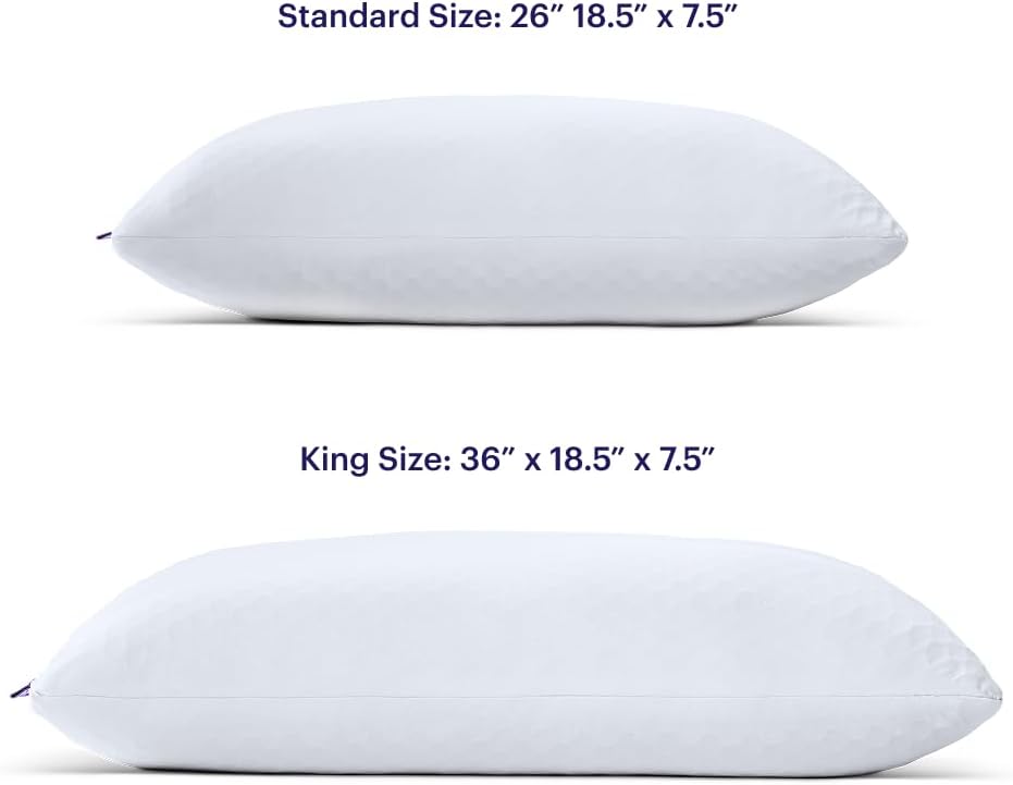Purple Freeform Pillow - Standard Size, Adjustable Height