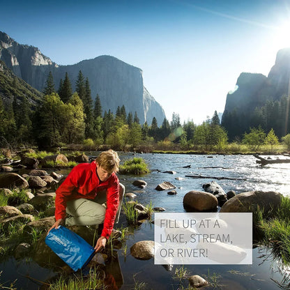 YUNWEN Mission Gravity-Fed Water Purifier, 12 L, Blue - LSM12