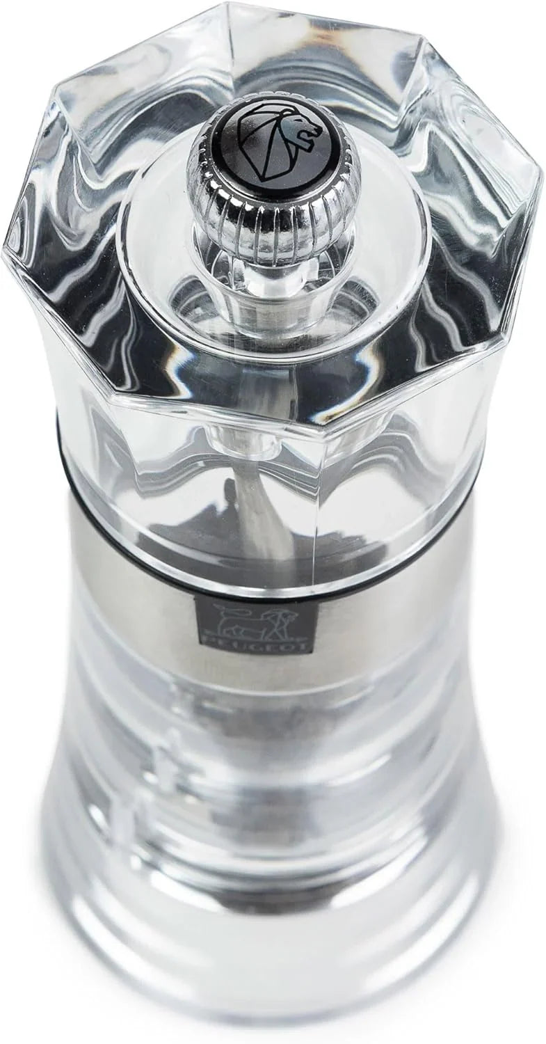 Salt And Pepper Grinding Set, 5.5-inch, Transparent Acrylic