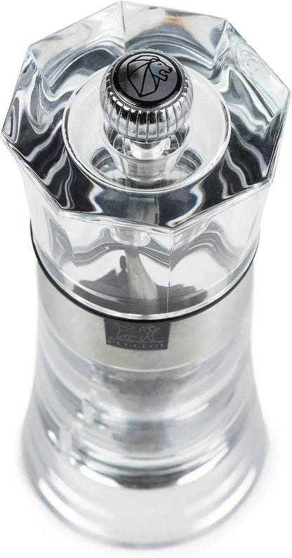 Salt And Pepper Grinding Set, 5.5-inch, Transparent Acrylic