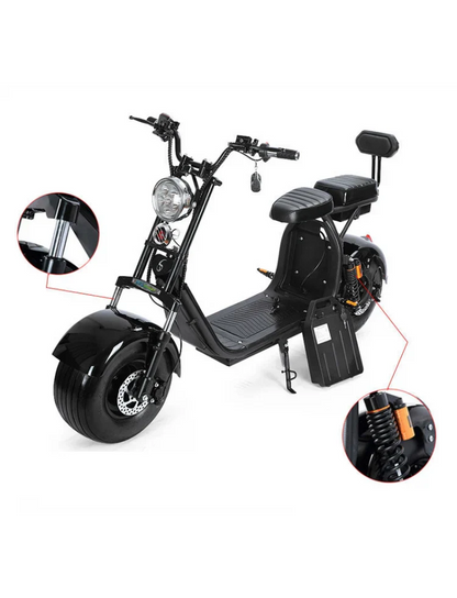 Fanco Electric Scooter - City Coco Range 2, 1500 Watts, 40AH, 110 KM