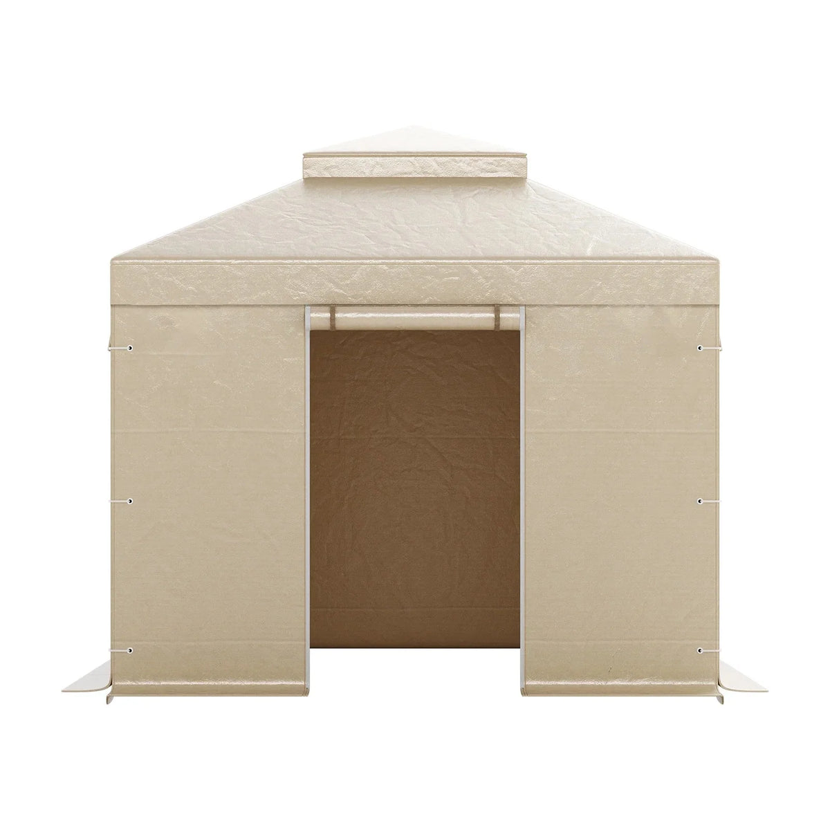 KFFKFF Winter Gazebo Cover for 10 x 10 ft Double-Tiered Gazebos, Beige - LTS-MM180-1010