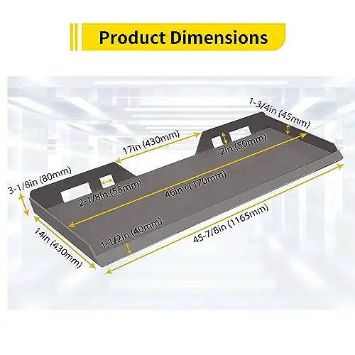 1/2 Skid Steer Quick Tach Mount Plate - Compatible With Bobcat Kubota