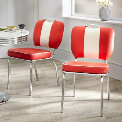Simple Living 5-Piece Dining Set With Round Table And 4 Chairs - Raleigh Retro