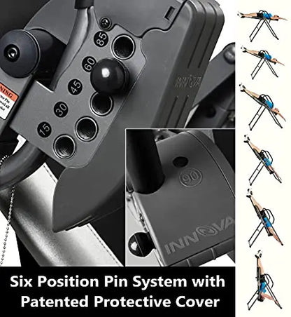 HEALTH AND FITNESS Inversion Table With Heavy-Duty Steel Frame And Adjustable Ankle Holders - ITX9600