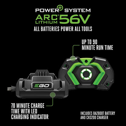 EGO POWER+ Cordless Electric Leaf Blower 765 CFM With 56V 5.0Ah Battery And Charger - LB7654