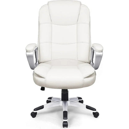 High-Back Ergonomic Leather Executive Office Chair, 400 lb Capacity