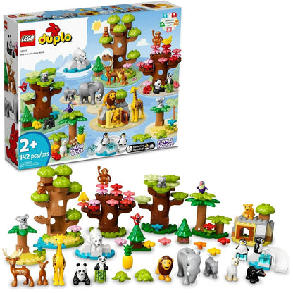 LEGO DUPLO Wild Animals Of The World Building Toy Set, 142 Pieces - 10975