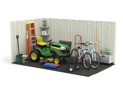 8 x 10 ft Steel-Reinforced Double-Wall Resin Storage Shed - Vanilla