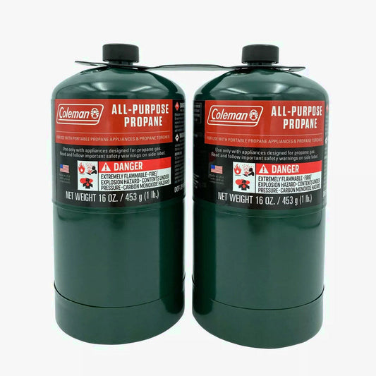 Coleman All-Purpose Propane Gas Cylinders 16 oz 2 Pack
