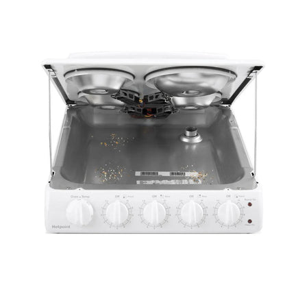 Hotpoint Freestanding Electric Range, 20 in, 4 Burner, White