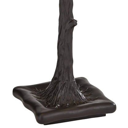 Robert Louis Tiffany Table Lamp 26 inch High Dark Bronze Cherry Blossom Stained Art Glass Shade