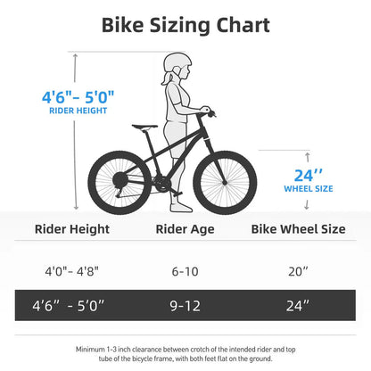JOYSTAR Lubbock Kids Mountain Bike, 20-inch / 24-inch, Single Speed - Lubbock