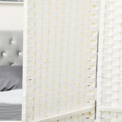 HOMCOM Folding Privacy Screen, 8 Panel, 5.6' Tall, White - 830-814V02WT