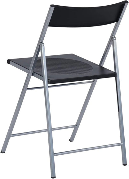 Homylin Commercial Folding Chairs, Pack Of 6, Black, 16.5in D x 18.7in W x 30.5in H